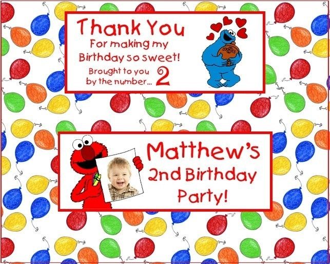 12 Personalized Birthday Your Favorite Characters Candy Wrappers with