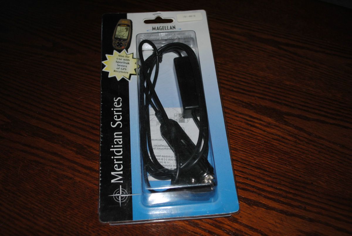  Meridian GPS External Power Cable w Cigarette Lighter Adapter Sportrak