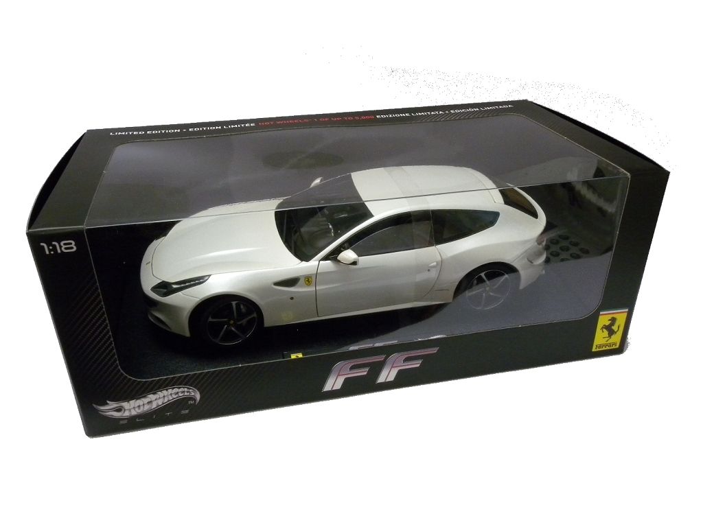 Ferrari FF Pearl White Elite Hotwheels 1 18 W1119