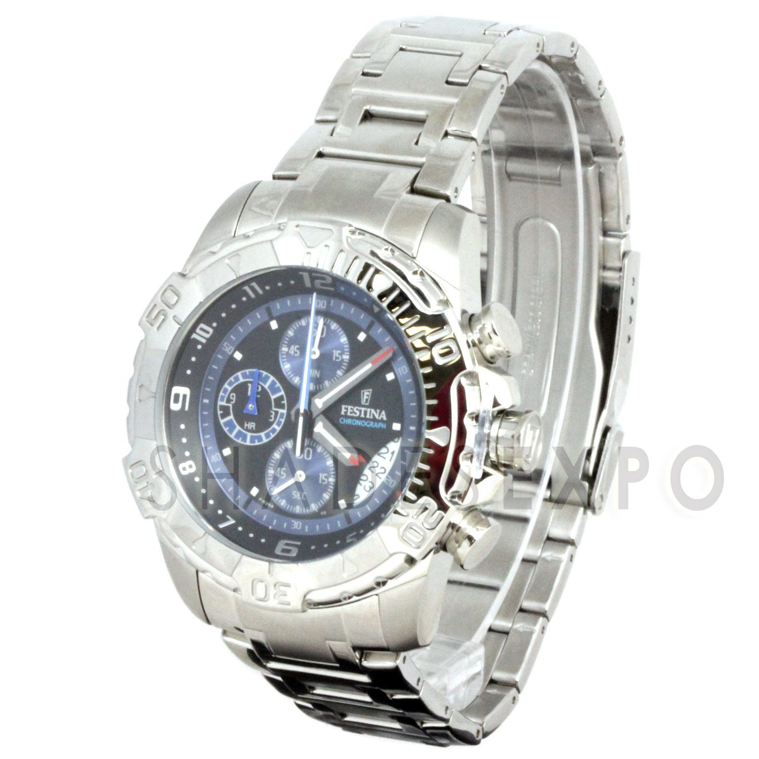 New Festina Watches F16358 2 Silver Chrono Blue