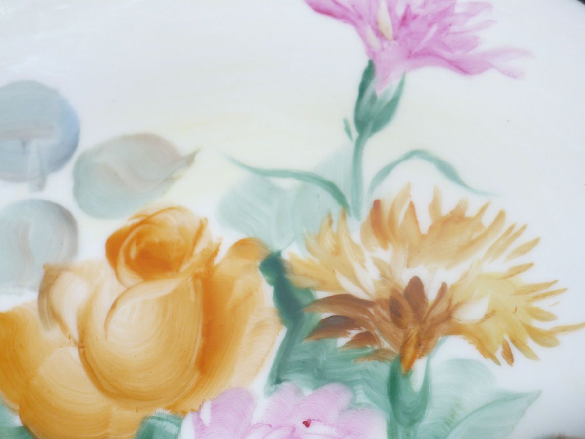 Hand Painted Signed Elshigura German Porcelain Decorative Floral Plate