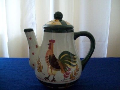 Bella Casa by Ganz Teapot depicting A Colorful Rooster