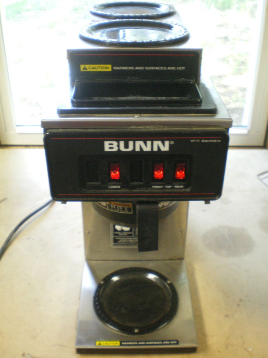 BUNN VP17 SER MODEL VP17 3 COMMERCIAL COFFEE BREWER MAKER W FILTER