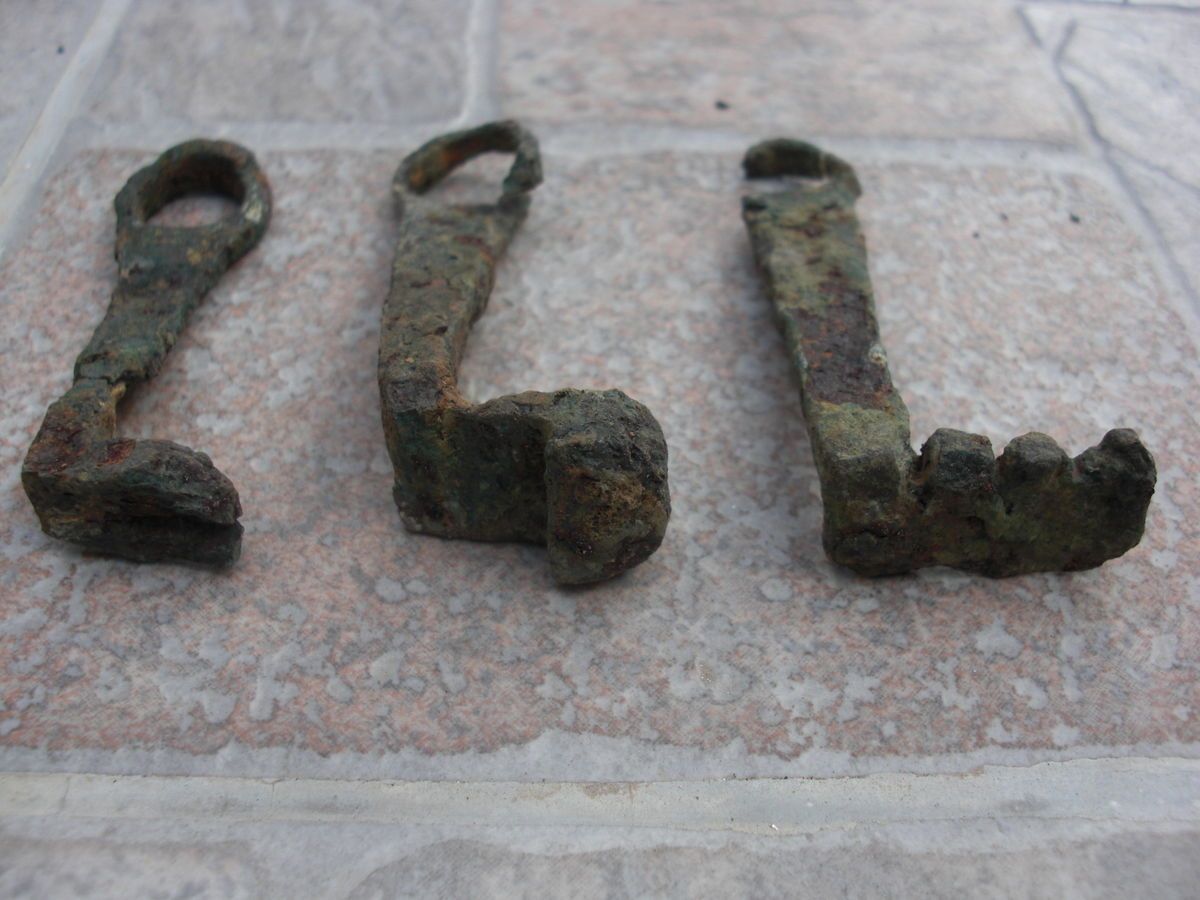 LOT 3 ORIGINAL IRON KEYS Metal Detector Find Ancient ROMAN MEDIEVAL