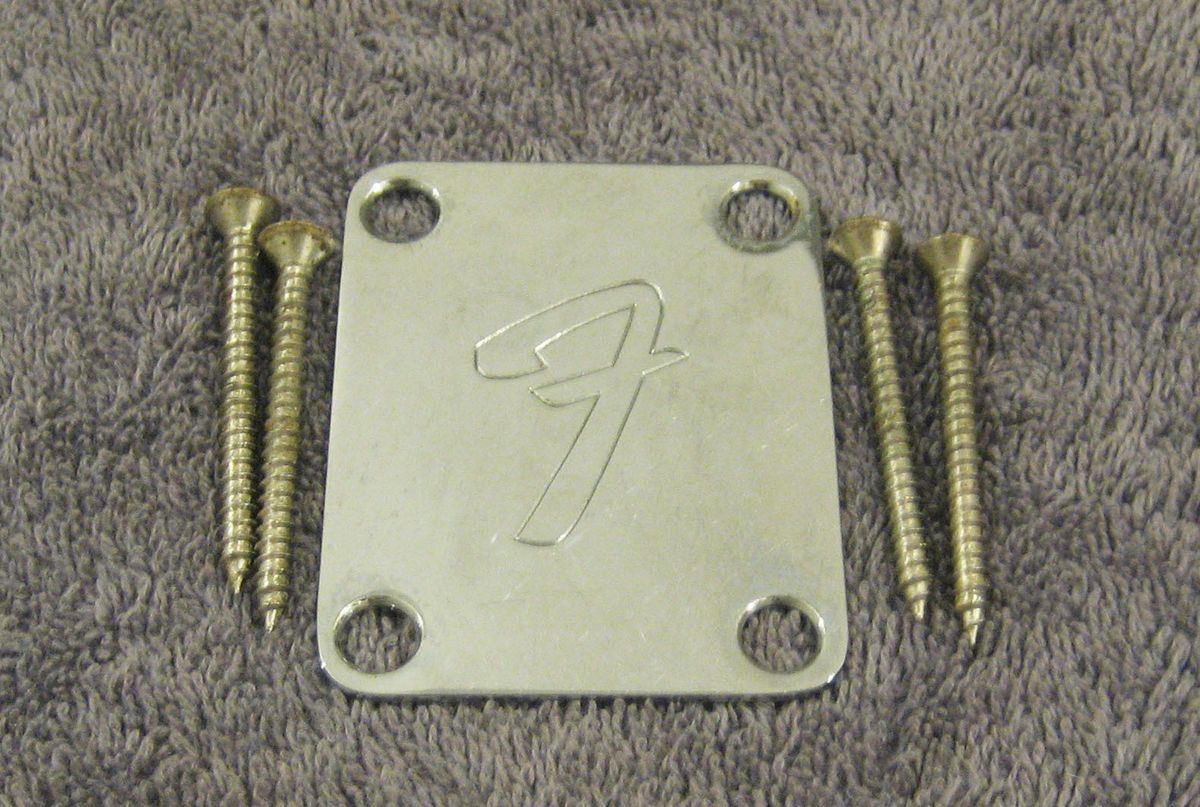  Fender USA F Neck Plate for Stratocaster Telecaster Bullet Strat