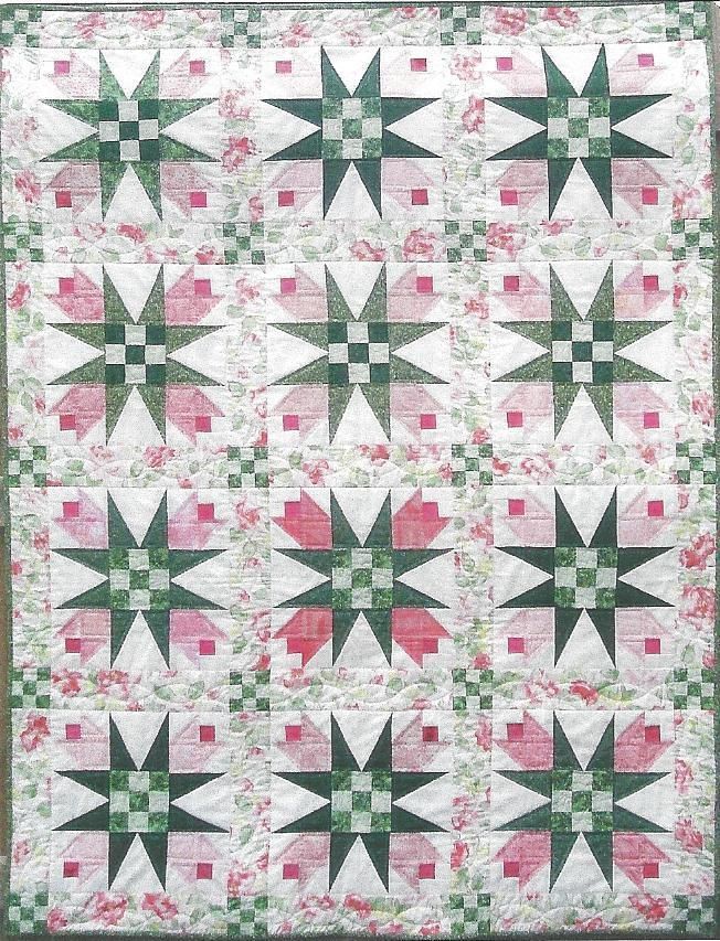 Rosebud quilt pattern by Connie Ewbank of Butterfly Stitches