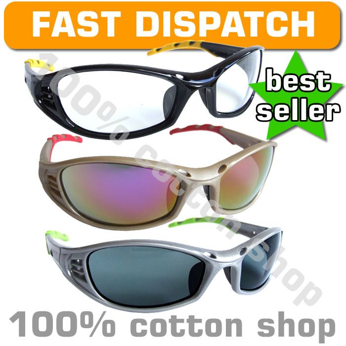 Safety Specs Spectacles Sun Glasses Clear Mirror Tinted