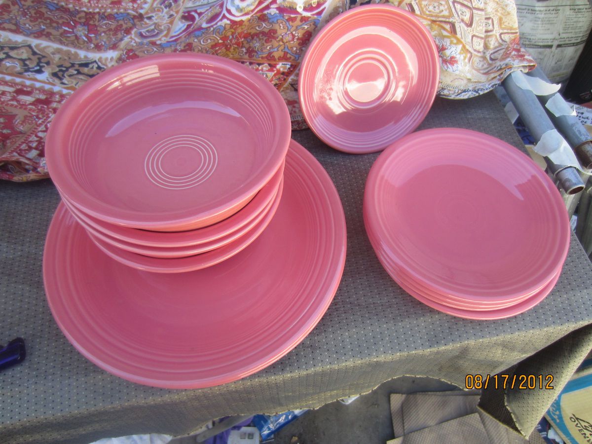 FIESTA WARE HOMER LAUGHLIN Flamingo LOTS OF 14 PC