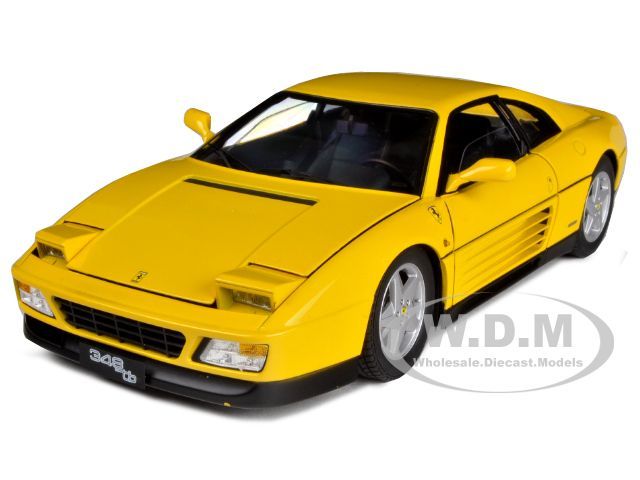 1989 FERRARI 348 TB YELLOW ELITE EDITION 1/18 BY HOTWHEELS V7437