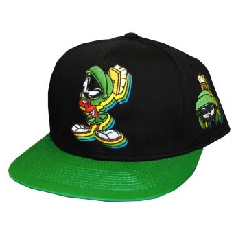  the_martian_looney_tunes_patch_cartoon_snapback_flat_bill_hat_cap