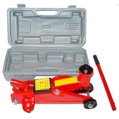 New 2 Ton Hydraulic Floor Jack on Wheels w Case Tool