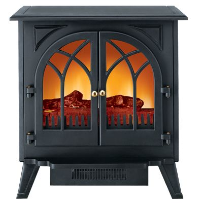  Electric Fireplace Stove Heater Black Floor Standing US Stock