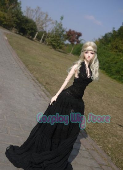 New 1/3 Size 8 9 Bohemia Blonde Long Wavy BJD Doll Hair Wig