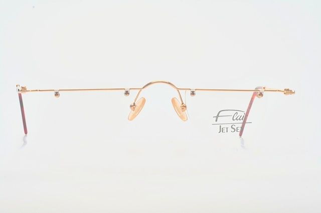 Flair Jet Set Rimless Shiny Golden Reading Glasses Made in Germany L9K