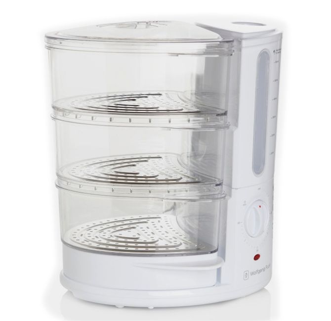  Puck Food Steamer Bistro 1400 Watt 3 Tier Rapid Food Steamer