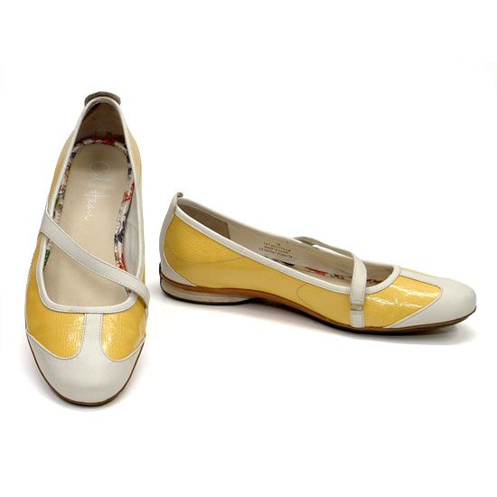  Air Alexis Nike Custion Yellow Whte Mary Jane FLATS LOAFERS Ladies 7 B