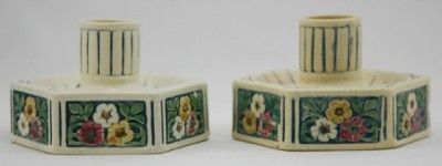 Weller Florala 2 5 6 Sided Candlesticks Flowers Mint