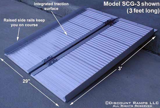 Folding Wheelchair Scooter Ramp Portable Ramps CL SCG 3