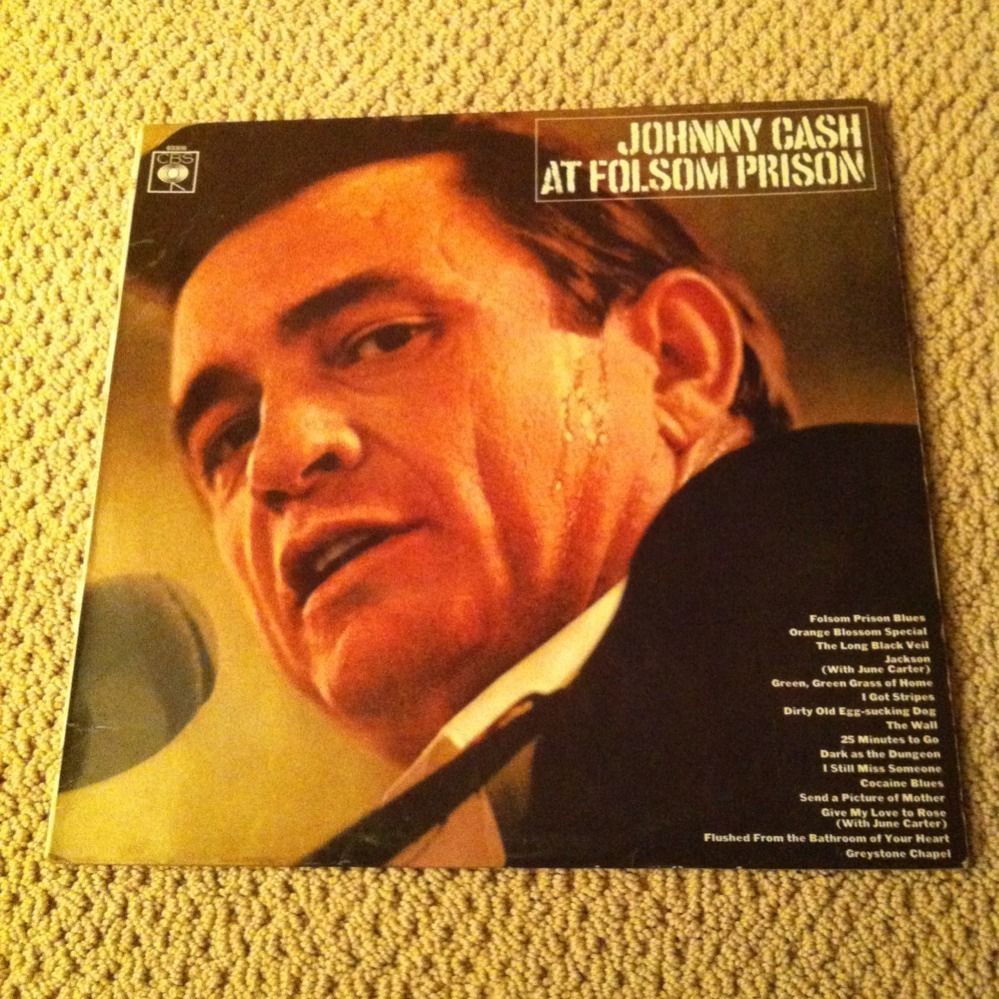 Johnny Cash At Folsom Prison Vinyl LP Record CBS 63308 UK Press Clash