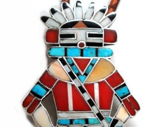 Frank Vacit Zuni Kachina Dancer Bolos Collectors