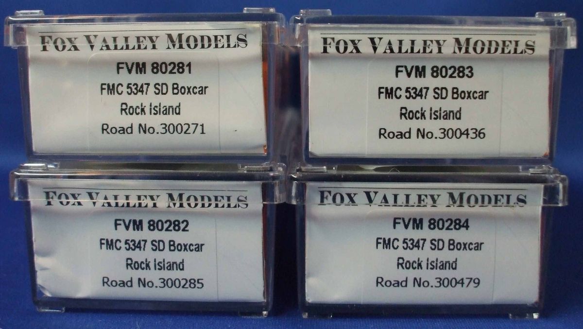 Fox Valley Models N Scale Rock Island SD FMC 5347 SD Box Car 4 Cars