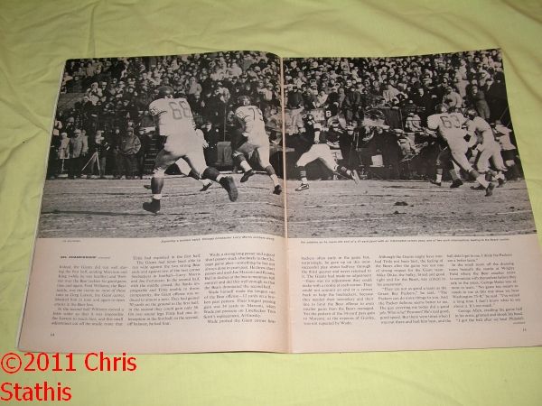 1964 Sports Illustrated Giants vs Bears Championship Game Report