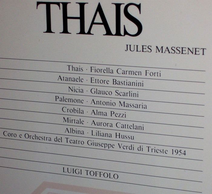 Thais Live 1954 Forti Bastianini Toffolo RARE Italy 3LP Box Set Near