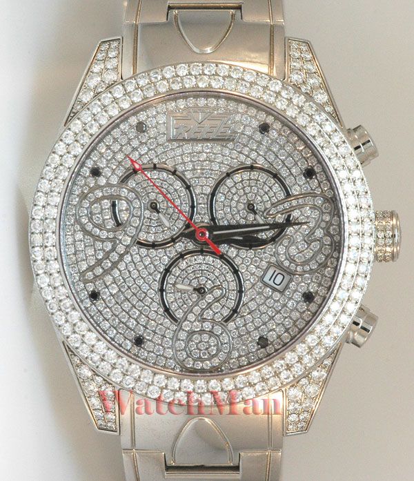 Freeze Mens Diamond Watch 7 75ct New in Box FRG 004