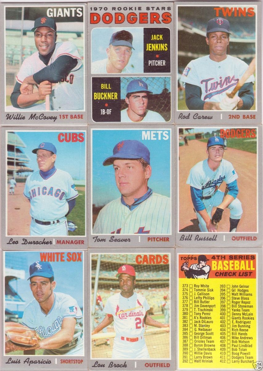 27 Graded 1970 Topps Complete Set Nolan Ryan 712 Munson Aaron Clemente