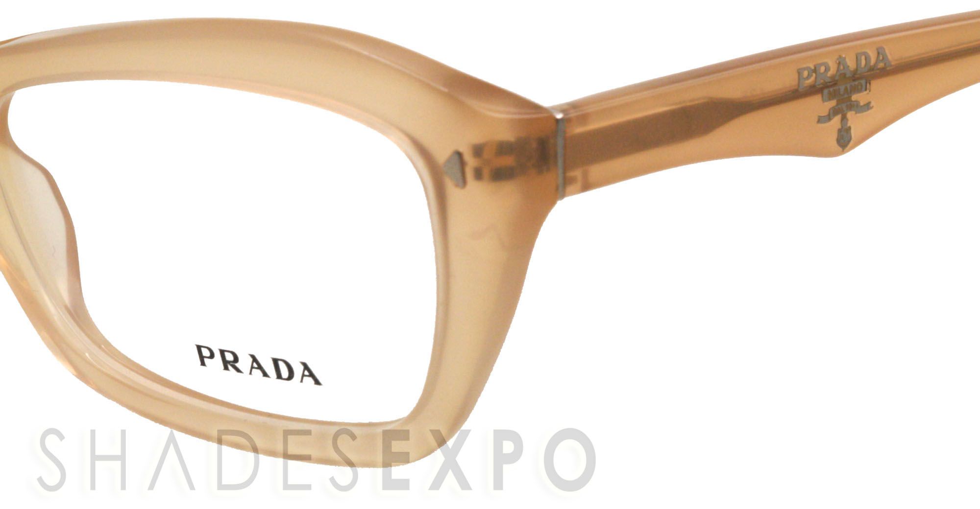 New Prada Eyeglasses VPR 16N Honey Gad 1O1 VPR16N 53mm