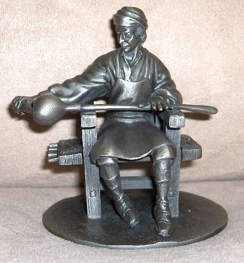 1975 Franklin Mint The Glassblower Pewter Figurine