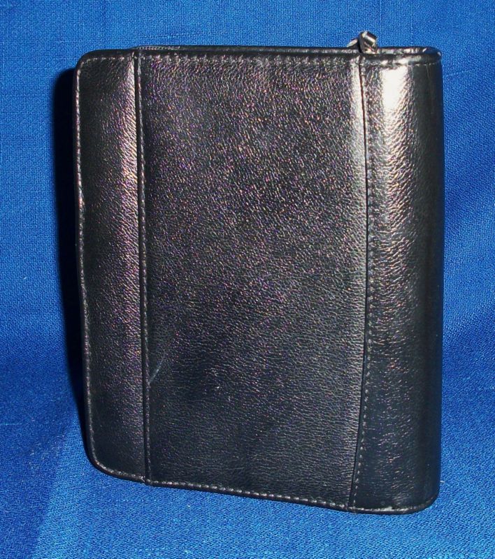  25 Rings Black Cowhide Leather Franklin Covey Planner Binder