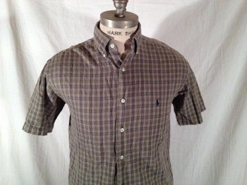 Polo Ralph Lauren Olive and Brown Casual Shirt MCMeel Size Small