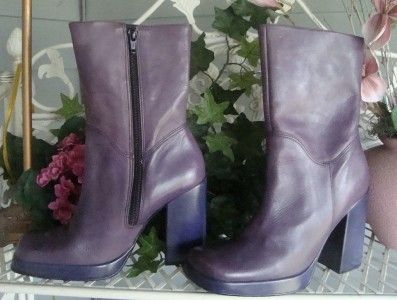  purple ankle boot Style Franky SZ 7B Made in Brazil, PLEASE L@@K