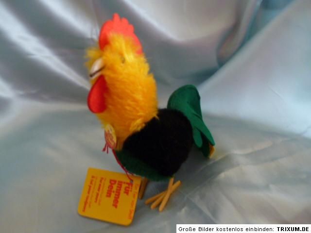 Steiff Rooster Gallo All IDs 14 cm Very Good Condition