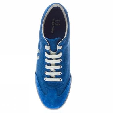 Fred Perry Newington Canvas Suede UK Size Light Blue Trainers Shoes
