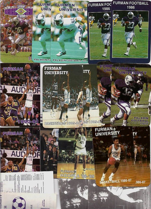 18 Furman University Paladins Schedules 1985 1992