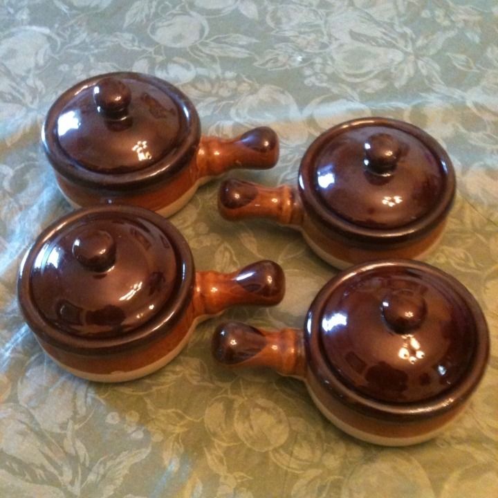 French Onion Soup Crocks Beautiful 4 Piece Set