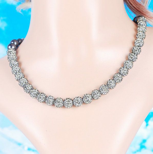  Ball Bead Braid Friendship Chain Necklace Party Proms