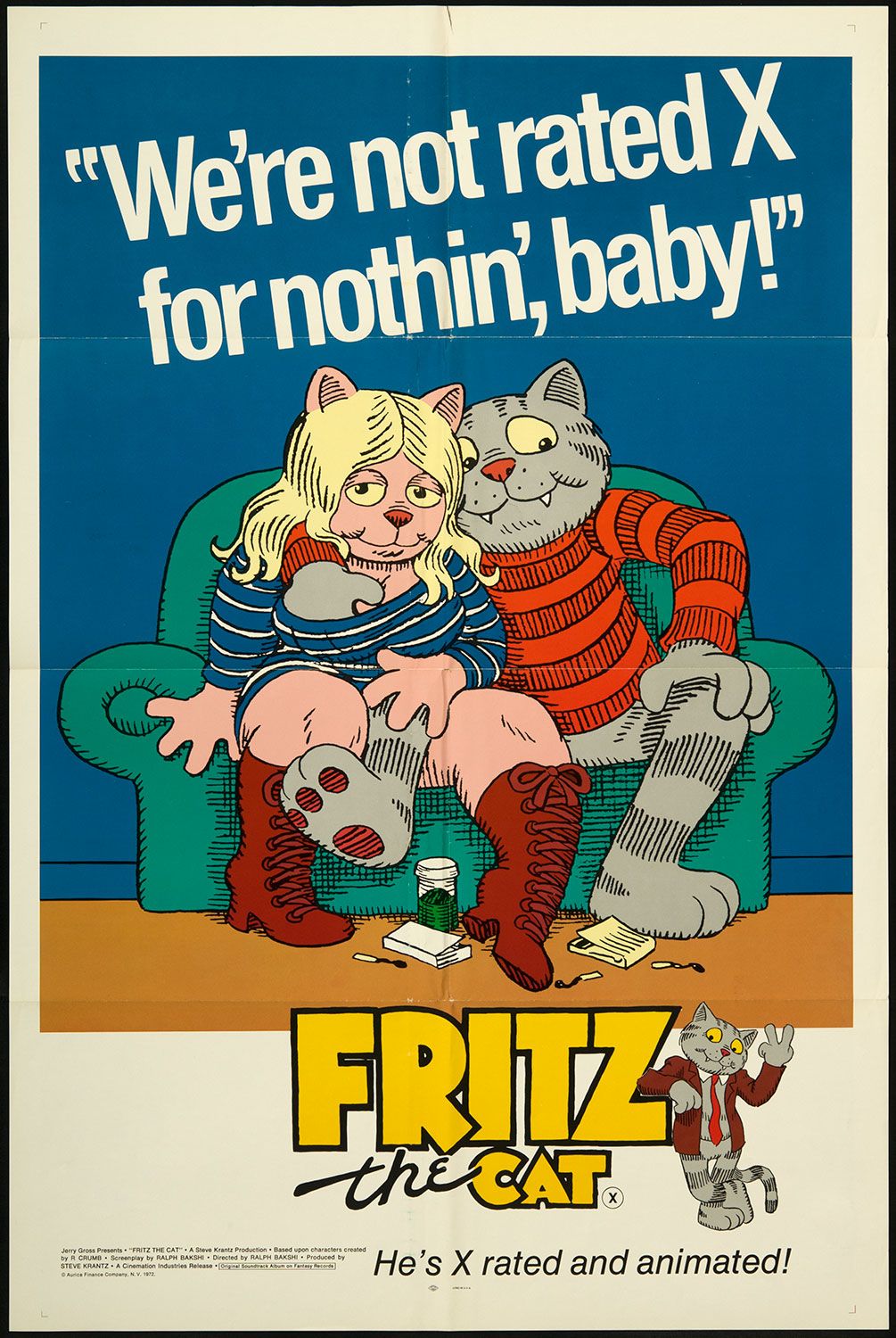 Fritz The Cat Original U s One Sheet Movie Poster