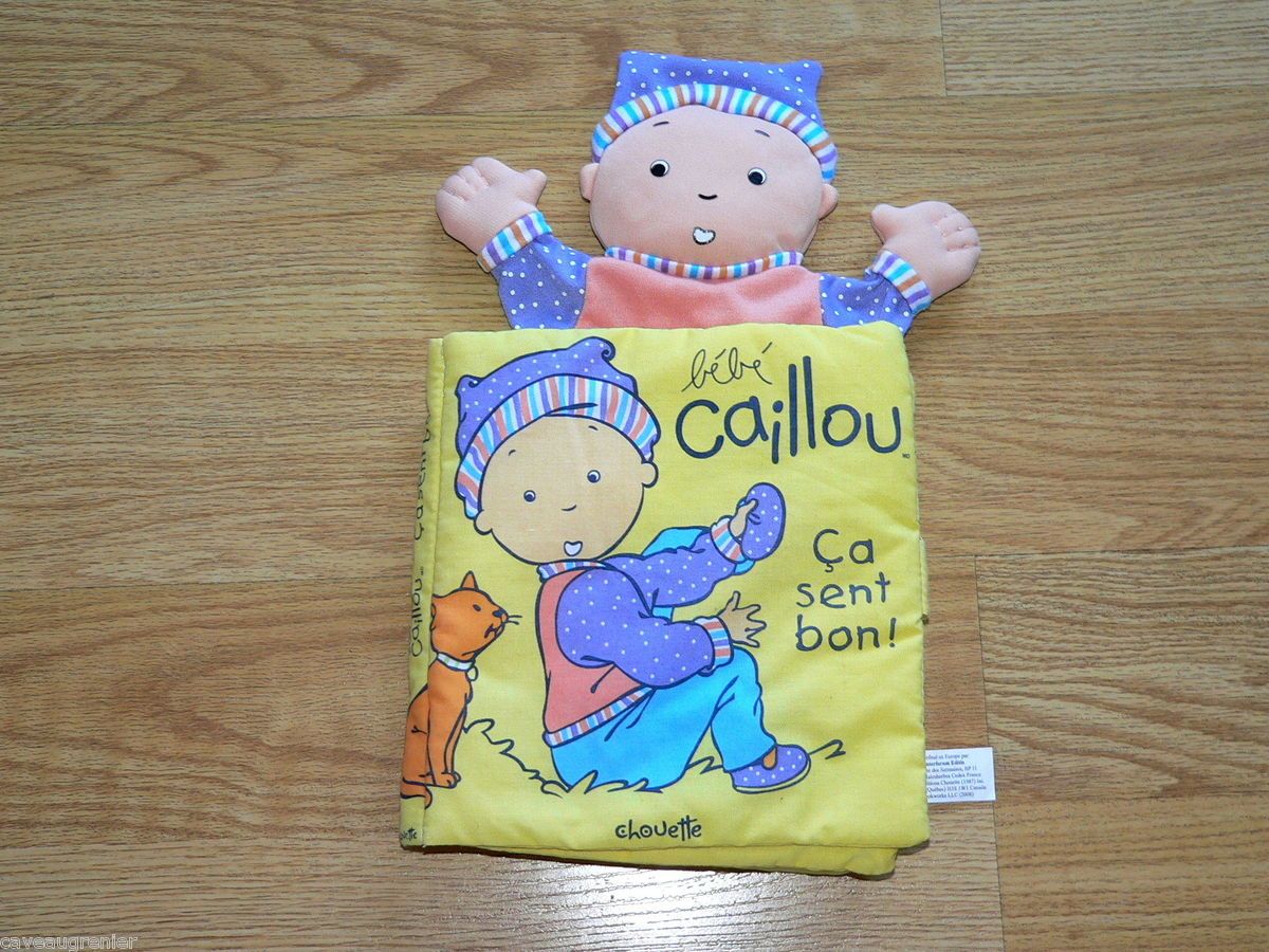 CAILLOU Baby Plush Doll book game toy FRENCH PBS CHOUETTE RARE RETIRED