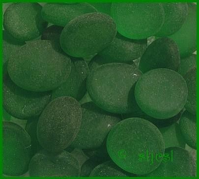 Sea Glass Frost Emerald Green Gems Mosaic Tile Tiles