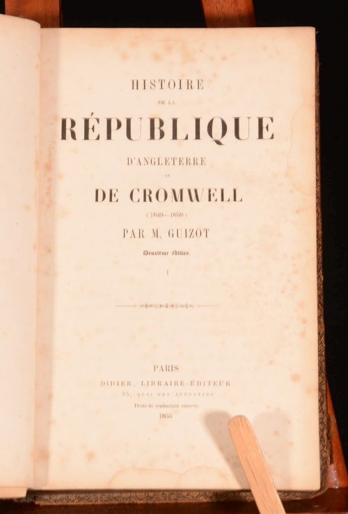  Histoire de La Republique DAngleterre Et de Cromwell M Guizot