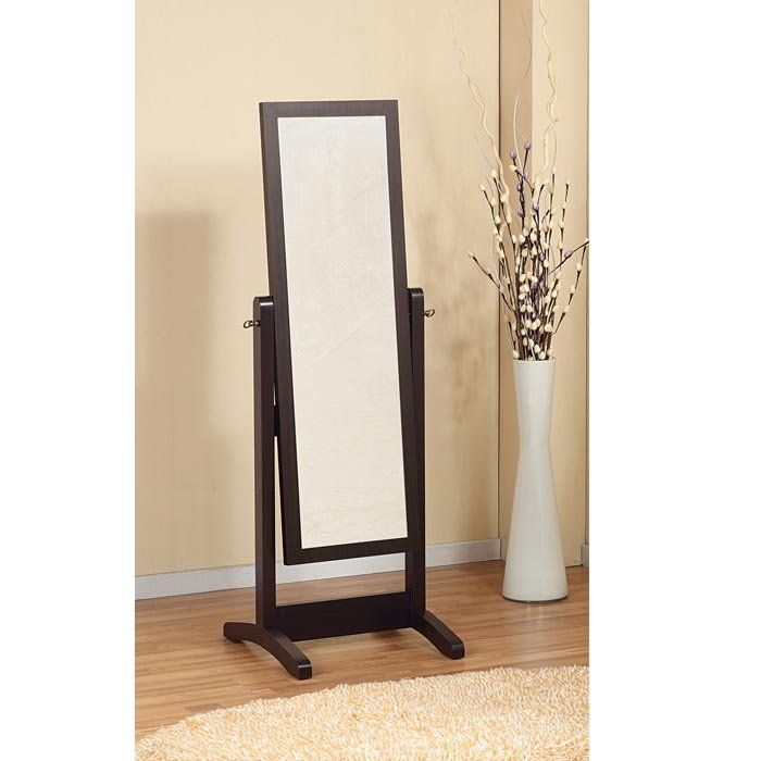 Our Cheval Standing Mirror features a clean, modern silhouette that