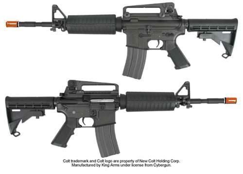 Licensed King Arms COLT M4A1 FULL METAL BLACK AEG Airsoft Rifle