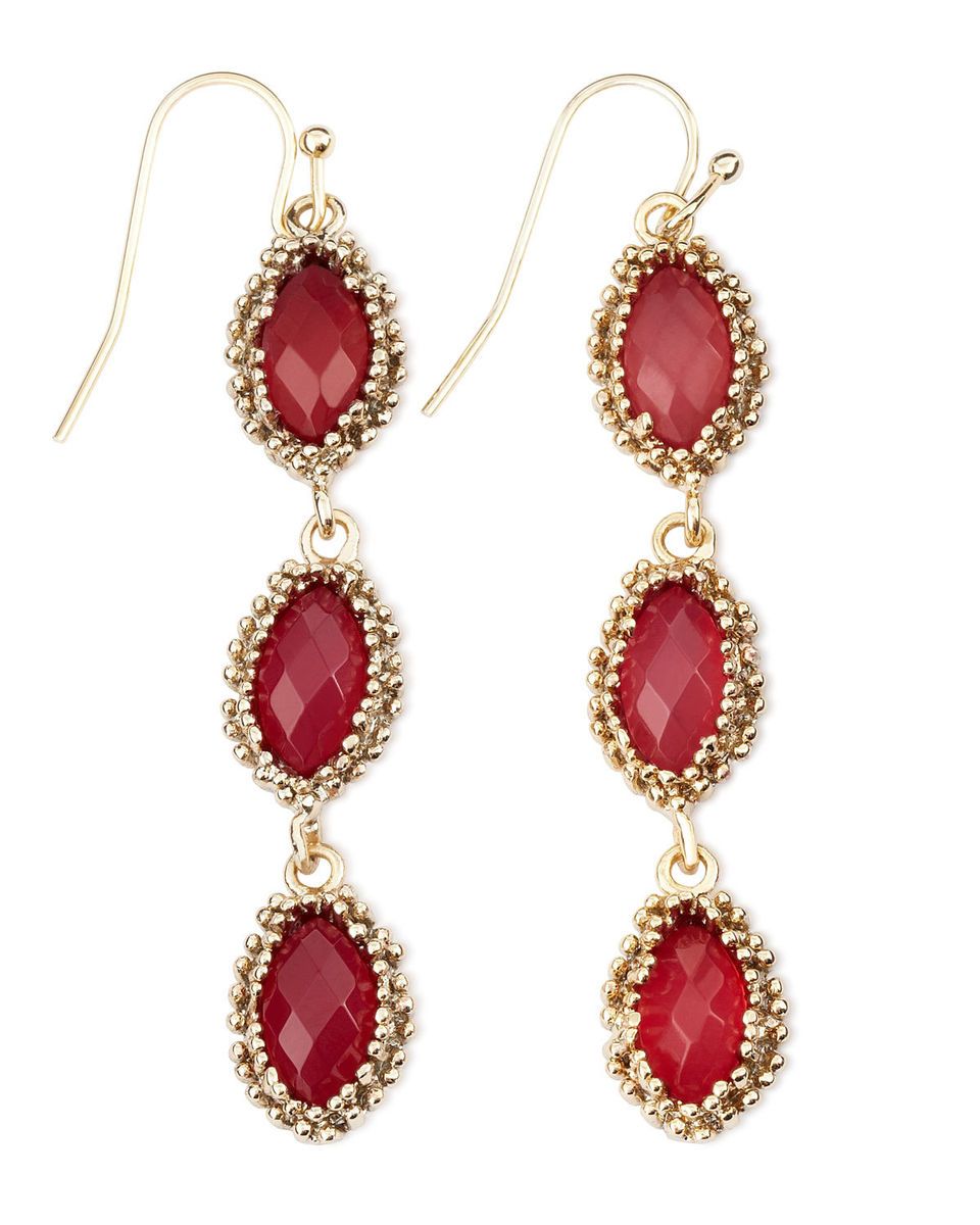  Kendra Scott Three Drop Earrings Pink Agate