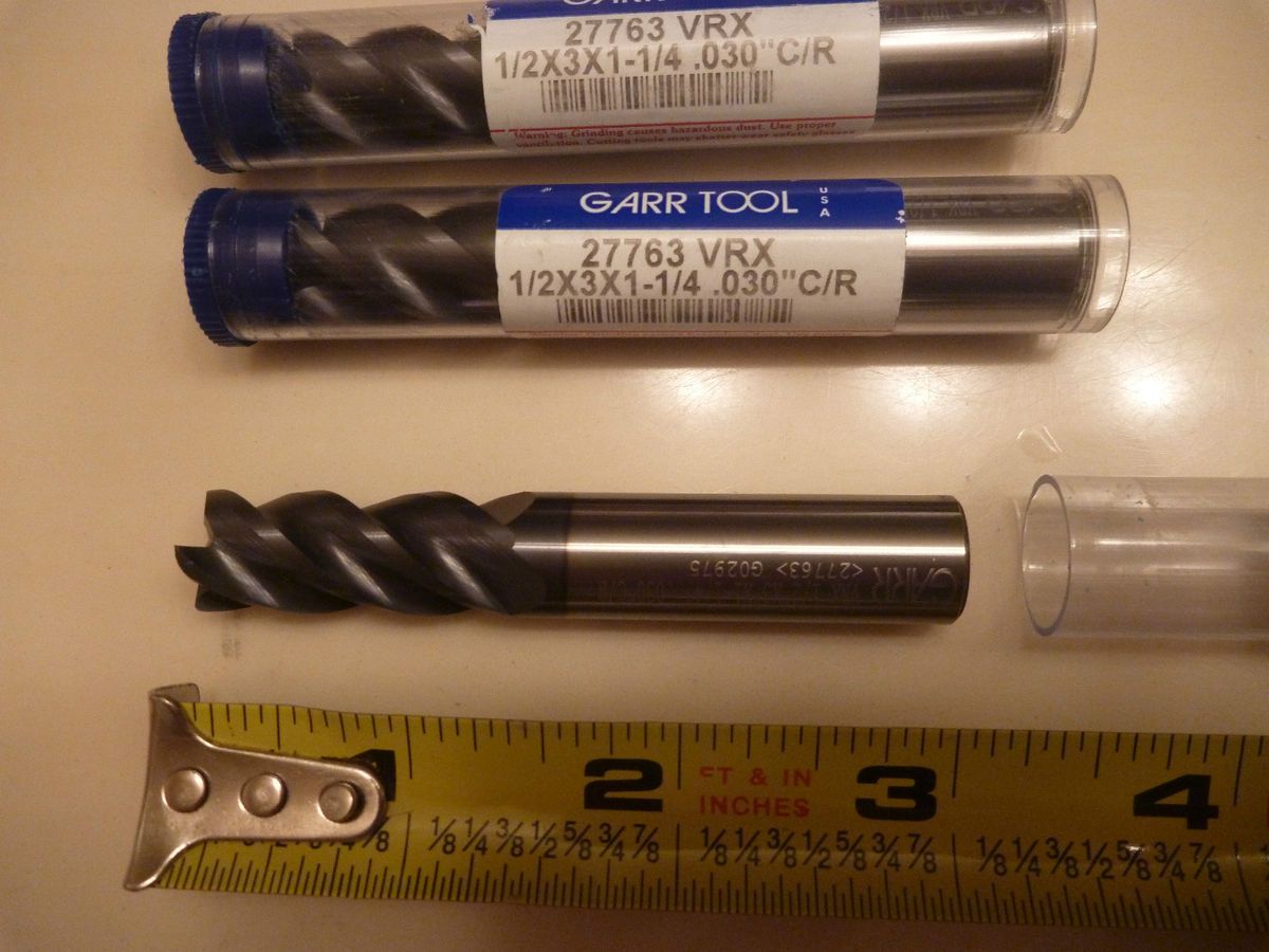 Lot 3 Garr Tool 1/2 4 F.030 CARBIDE COATED END MILLS 3x1  1/4 Center