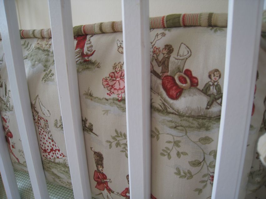 Sage Over The Moon Toile Cradle Bedding Set Boy or Girl