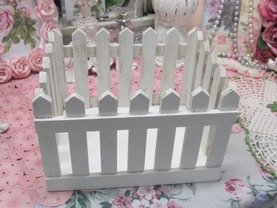 WOODEN PICKET FENCE CONTAINER~Shabby~Cottage~Chic~Garden~Country