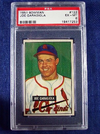 bowman 122 joe garagiola cardinals psa 6 click on the link to view our